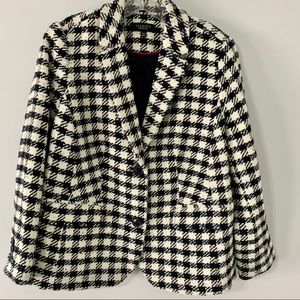 Talbots Petite Houndstooth Blazer 14WP
